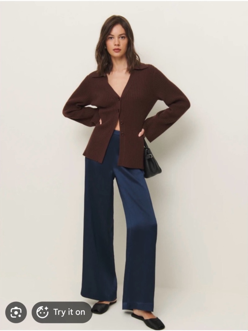 NWT Reformation Norah Wide Leg Satin Pant